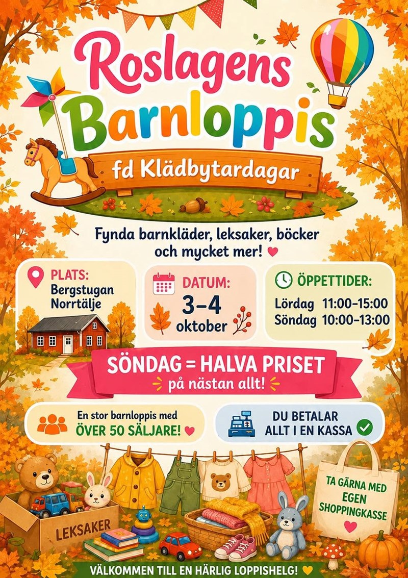 Roslagens största Barnloppis – kläder och lek